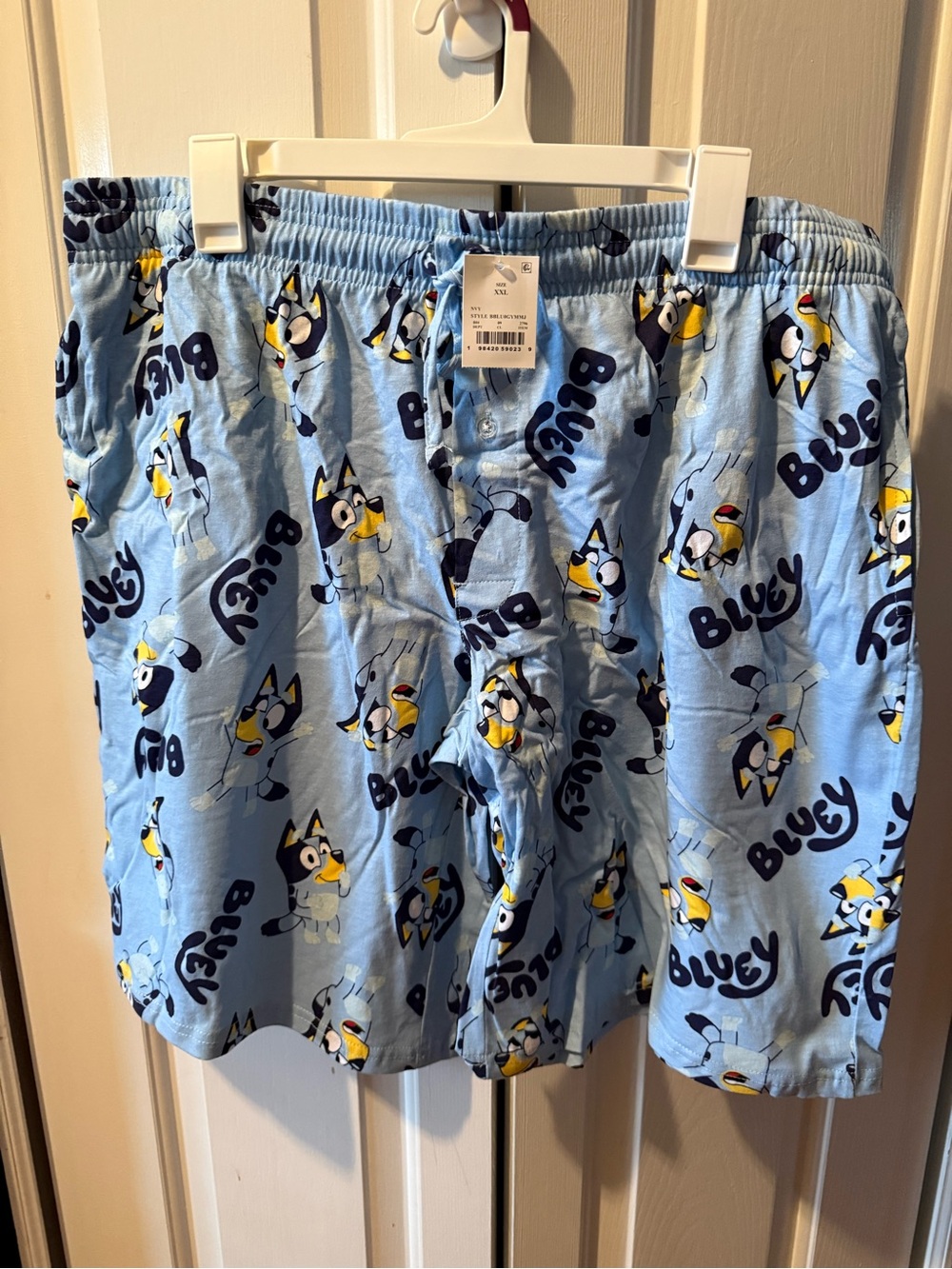 Men's Bluey Pajama Shorts with Drawstring and pockets Size XXL